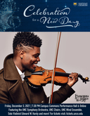 CELEBRATION FOR A NEW DAY With Violinist Edward W. Hardy, tags: Edward W. Hardy, UNC Symphony Orchestra, Greeley, Colorado, United States, Gig Poster, Unc Campus Commons Performance Hall - UNC Symphony Orchestra / Russell Guyver / Edward W. Hardy / Shadae Mallory / University of Northern Colorado Artists on Dec 3, 2021 [161-small]