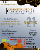 Omnipresent Music Festival (2021) Official Poster, tags: Edward W. Hardy, Alice Tsui, Lotus Chamber Music Collective, Franklin Rankin, Dara Hankins, Daniel Constant, Sasha Ono, Tiffany Weiss, Nicole Wright, Elé Salif Howell, Emily Frederick, Carolina Diaz Chan, Matthew Beaugé, Jason Maximo Clotter, Omnipresent Music Festival String Quartet, New York, New York, United States, Gig Poster, Morris-jumel Mansion - Omnipresent Music Festival (2021) on Aug 9, 2021 [186-small]