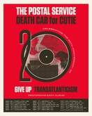 tags: Death Cab for Cutie, The Postal Service, Gig Poster - The Postal Service & Death Cab for Cutie: Give Up & Transatlanticism 20th Anniversary Tour on Oct 6, 2023 [197-small]