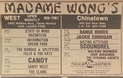 Candy / Ashes / DeRigeur / Grand Manner / I&I / Social Fact / Michael McMahan on Jul 14, 1984 [265-small]