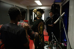 Backstage at Joe's Pub (2019), tags: Amos Gabia , Edward W. Hardy, Frédérique Gnaman, Sterling Strings, New York, New York, United States, Joe's Pub - Nnenna Ogwo & Sterling Strings: Annual Juneteenth Celebration on Jun 19, 2019 [411-small]