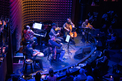 Amos Gabia, Nnenna Ogwo, Frédérique Gnaman, Edward W. Hardy, Eric Cooper, and Patrick B Page performing at Joe's Pub at the Public Theater (2019), tags: Nnenna Ogwo, Erika Banks, Amos Gabia , Edward W. Hardy, Frédérique Gnaman, Patrick B Page, Eric Cooper, Sterling Strings, New York, New York, United States, Crowd, Stage Design, Joe's Pub - Nnenna Ogwo & Sterling Strings: Annual Juneteenth Celebration on Jun 19, 2019 [413-small]