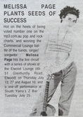 "MELISSA PAGE PLANTS SEEDS OF SUCCESS" Beat Magazine, July 2000 , Melissa Page on Jul 13, 2000 [563-small]
