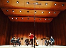 University of Northern Colorado "L'Histoire du soldat" performers (2021), tags: Jolie Gonzàlez Masmela, Edward W. Hardy, Ian Sawyer, Brenden Hill, Bryan Vega, Wade Judy, Bailey Bennett, Jack Arman, Greeley, Colorado, United States, Unc Campus Commons Performance Hall - University of Northern Colorado: Symphony Orchestra Concert on Sep 29, 2021 [642-small]