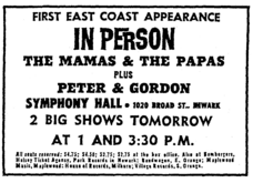 The Mamas & the Papas / Peter & Gordon on May 15, 1966 [535-small]