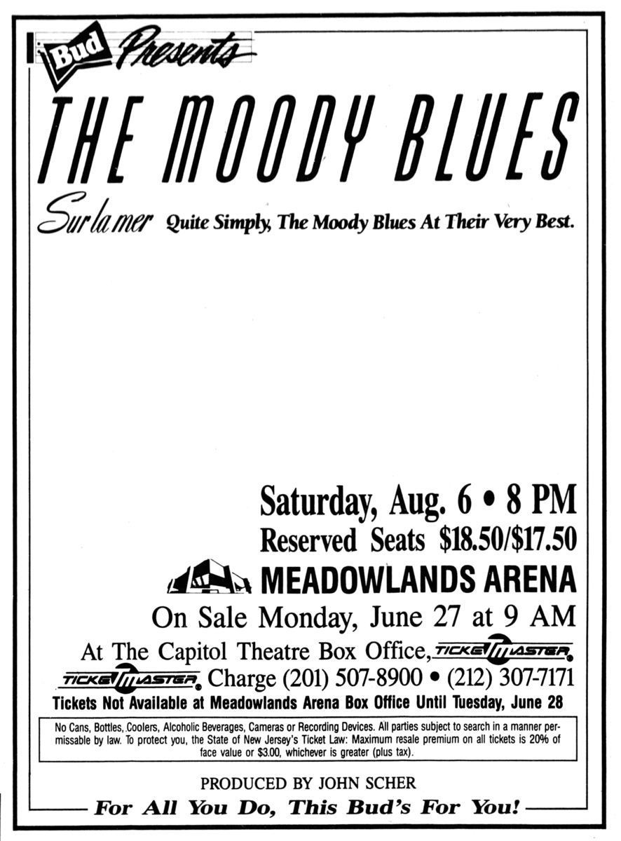 The Moody Blues Concert & Tour History Concert Archives