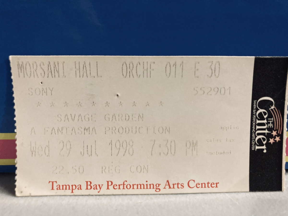 Savage Garden Concert & Tour History Concert Archives