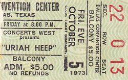 Uriah Heep / Blue Öyster Cult / Tucky Buzzard on Oct 5, 1973 [893-small]