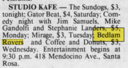 tags: Advertisement - Bedlam Rovers / Coffee & Donuts  on Feb 7, 1989 [104-small]
