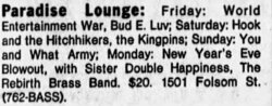 tags: Sister Double Happiness, Rebirth Brass Band, San Francisco, California, United States, Advertisement, Paradise Lounge - Sister Double Happiness / Rebirth Brass Band on Dec 31, 1990 [121-small]