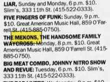 tags: Mekons, The Handsome Family, Waycross, San Francisco, California, United States, Article, Great American Music Hall - Mekons / The Handsome Family / Waycross on Jul 13, 1998 [124-small]