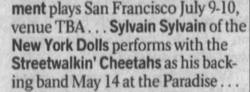 tags: Article - Sylvain Sylvain / Street Walkin' Cheetahs on May 14, 1999 [327-small]