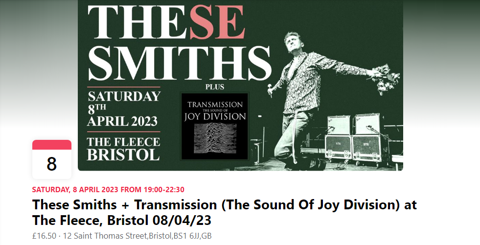 Transmission (The Sound Of Joy Division) Concert & Tour History