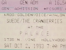 The Cranberries / Suede on Oct 2, 1993 [714-small]