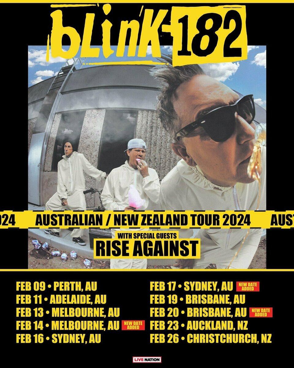 rise against tour blink 182