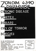 Chronic Disease / Scraps / Cry Of Terror / Boegies / Vortex on Mar 4, 1990 [707-small]