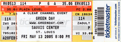 tags: Ticket - Green Day on May 13, 2005 [539-small]