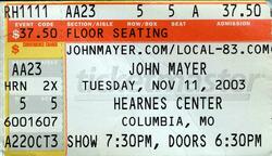 tags: Ticket - John Mayer / Cody Chesnutt on Nov 11, 2003 [555-small]