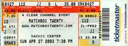 tags: Ticket - Matchbox Twenty / Sugar Ray / Maroon 5 on Apr 27, 2003 [557-small]