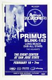 tags: blink-182, Long Beach Dub Allstars, Primus, San Jose, California, United States, Gig Poster, San Jose State Event Center - Primus / blink-182 / Long Beach Dub Allstars / The Aquabats on Feb 10, 1998 [484-small]