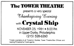 Crystal Ship on Nov 25, 1981 [263-small]