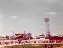 The stage on 09/28/1975, Bush Stadium Rock Festival on Sep 28, 1975 [552-small]