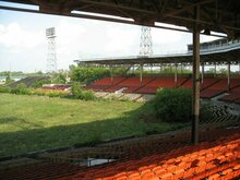 The stage on 07/24/2009, Bush Stadium Rock Festival on Sep 28, 1975 [555-small]