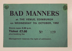Bad Manners on Oct 7, 1992 [806-small]