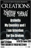 Creations / Nothing Til Blood / Kublai Khan TX / Arabella / My Enemies and I / I Am Intention / For the Broken on Mar 8, 2013 [829-small]