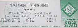 tags: Ticket - Beth Orton / Ed Harcourt on Oct 19, 2002 [893-small]