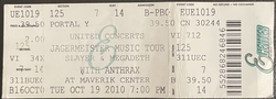 Anthrax / Testament / Slayer / Megadeth / Slayer and Megadeth on Oct 19, 2010 [648-small]