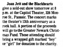 Joan Jett & The Blackhearts / Darlene Love / John Eddie on Dec 22, 1984 [703-small]