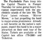 Psychedelic Furs / Rubber Rodeo on Oct 4, 1984 [706-small]
