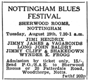 Jimi Hendrix / Jimmy James & The Vagabonds / Jimmy Cliff / Wynder K. Frogg / Long John Baldry on Aug 29, 1967 [104-small]