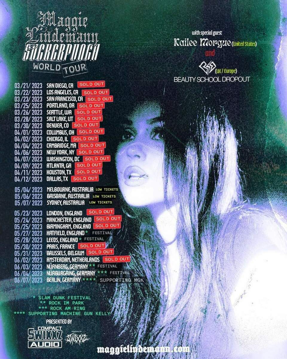 May 24, 2023: Maggie Lindemann / Beauty School Dropout at Manchester Club  Academy Manchester, England, United Kingdom | Concert Archives