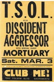 T.S.O.L. / Dissident Aggressor / Mortuary on Mar 3, 1990 [279-small]