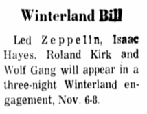 Led Zeppelin / isaac hayes / Roland Kirk / Wolf Gang on Nov 6, 1969 [324-small]