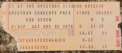 Bob Seger & The Silver Bullet Band / Pat Travers Band on Nov 4, 1978 [504-small]
