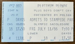 Platinum Blonde / Boys Don't Cry on Jul 11, 1986 [814-small]