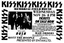 KISS / Rush / Mott the Hoople on Nov 26, 1975 [104-small]