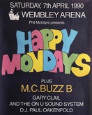 tags: Gig Poster - Happy Mondays / 808 state / Gary Clail And On-u Sound System / DJ Paul Oakenfold on Apr 7, 1990 [819-small]