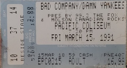 Damn Yankees BAD CO on Mar 15, 1991 [361-small]
