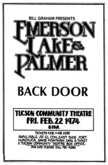 Emerson Lake and Palmer / Back Door on Feb 22, 1974 [701-small]
