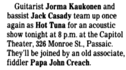 Hot Tuna / Papa John Creach on May 2, 1986 [101-small]