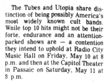The Tubes / Todd Rundgren / Utopia on May 11, 1985 [135-small]