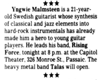Yngwie Malmsteen / Talas on Jul 19, 1985 [140-small]