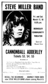 Steve Miller Band / cannonball adderly on Mar 17, 1972 [658-small]