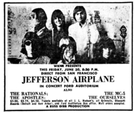Jefferson Airplane / The Rationals / The Apostles / MC5 / The Ourselves on Jun 30, 1967 [833-small]