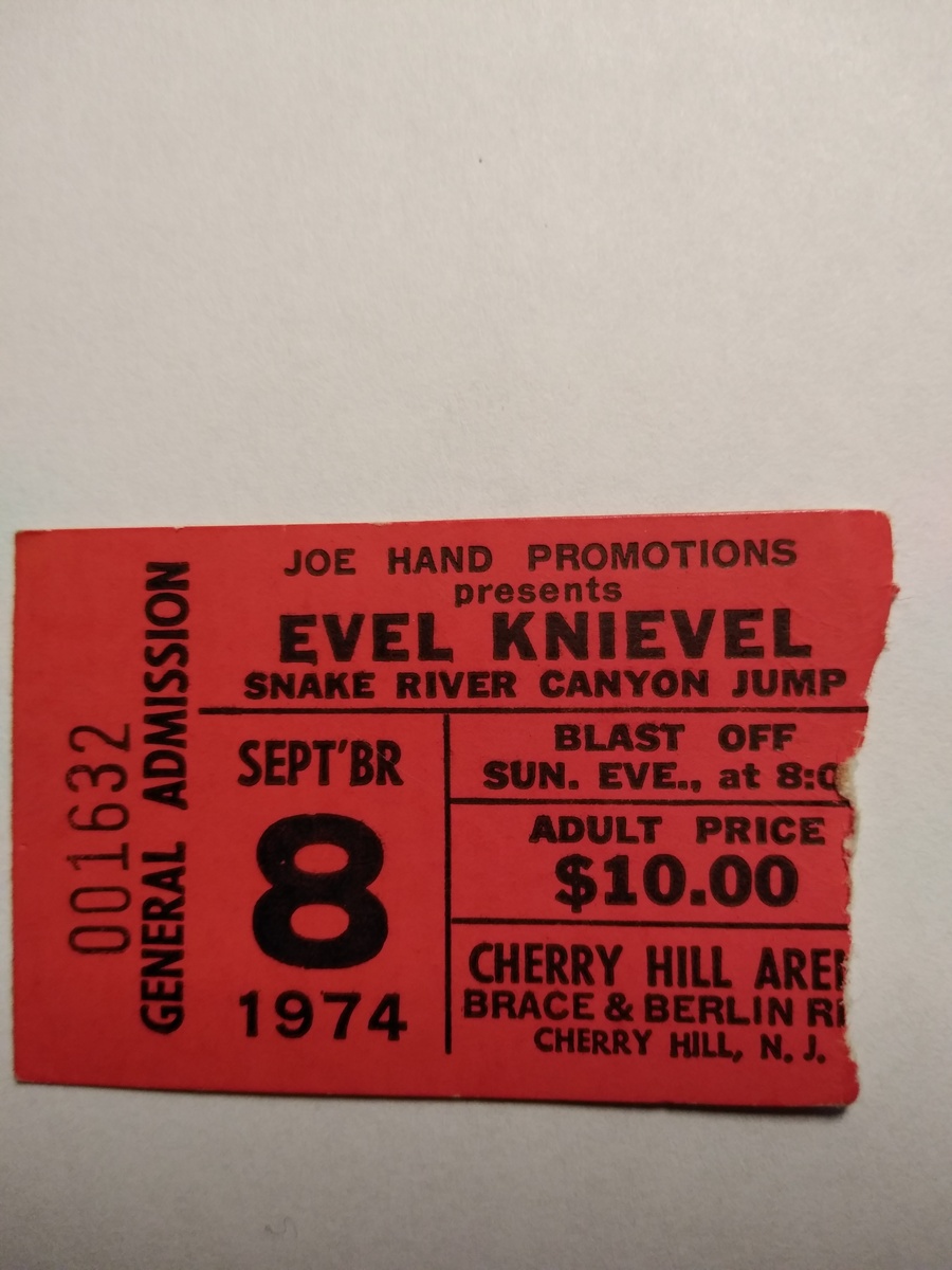 Sep 08, 1974 Evel Knievel at Cherry Hill Arena Cherry Hill, New Jersey
