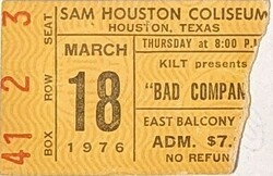 Bad Company / Ted Nugent on Mar 18, 1976 [636-small]